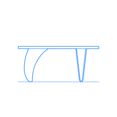 Furniture Coffee Tables Accent Tables Noguchi Rudder Table Outline Svg Vector, Free Vectors File
